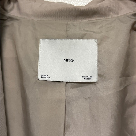 MNG by Mango Beige Belted Trench Coat 2XL - Picture 3 of 7